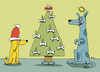 Cartoon: doggy x-mas (small) by BiSch tagged weihnachten christmas hunde dogs knochen bone weihnachtsbaum
