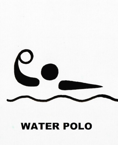 Cartoon: Interpretation of signs. Water p (medium) by Kestutis tagged interpretation,kestutis,lithuania,france,olympic,games,signs,water,polo,sport,paris,2024