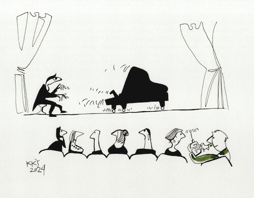 Cartoon: Musical pause (medium) by Kestutis tagged concert,music,kestutis,lithuania