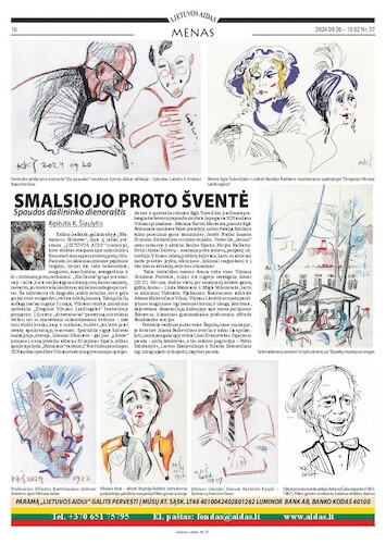 Cartoon: Theater festival in Vilnius 2 (medium) by Kestutis tagged causerie,theater,newspaper,vilnius,kestutis,lithuania