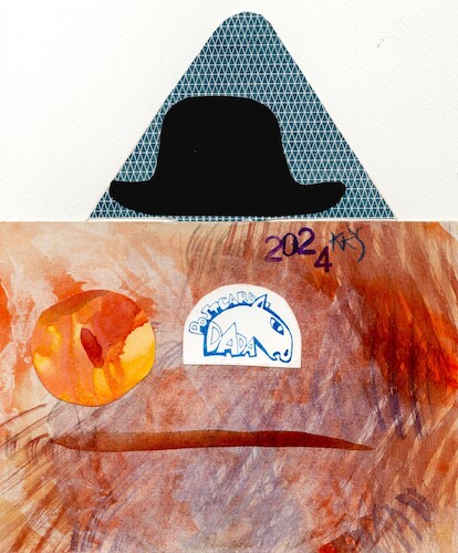 Cartoon: DADA Door. Hat (medium) by Kestutis tagged dada,door,postcard,hat,art,kunst,kestutis,lithuania