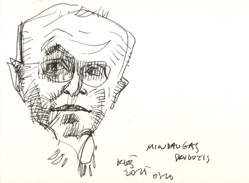 Cartoon: Three famous Lithuanian artists (medium) by Kestutis tagged sketch,portrait,art,kunst,kestutis,lithuania