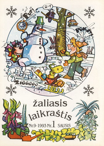 Cartoon: Winter (medium) by Kestutis tagged green,magazine,animal,nature,lithuania,kestutis,kinder,winter