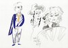 Cartoon: Moments of a musical performance (small) by Kestutis tagged sketch,kestutis,lithuania,actor,music