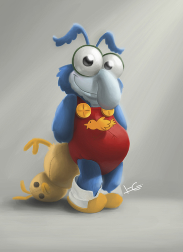 Cartoon: GONZO - Muppets Babies (medium) by ilustraguga tagged digital,illustration,muppets,babies