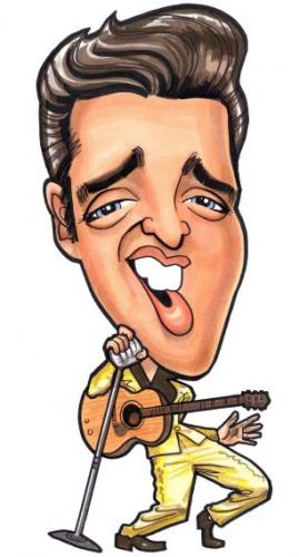Elvis toon By spot_on_george | Famous People Cartoon | TOONPOOL