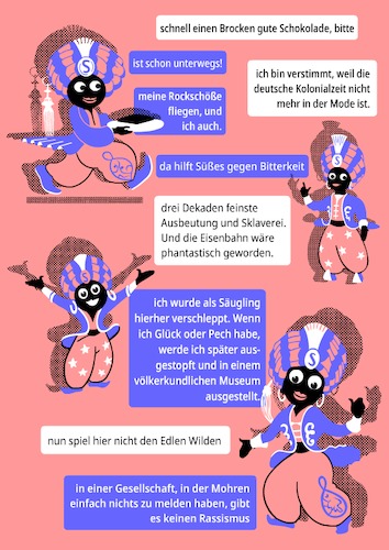 Cartoon: endlich zuckerfrei (medium) by bob schroeder tagged zuckerfrei,diabetes,versteckterzucker,kopftuchmädchen,diy,schokobrunnen,historisch,comic