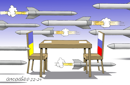 Cartoon: Dialogue table. (medium) by Cartoonarcadio tagged peace,dialogue,negotiations