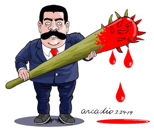 Maduro-the tyran. By Cartoonarcadio | Politics Cartoon | TOONPOOL