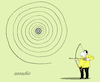 Cartoon: Direct shot to the target. (small) by Cartoonarcadio tagged target,arrow,entertainment