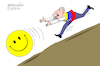 Cartoon: Happiness downhill in Venezuela (small) by Cartoonarcadio tagged venezuela,maduro,fraud