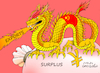 Cartoon: The big surplus of China (small) by Cartoonarcadio tagged china,asia,economy,surplus