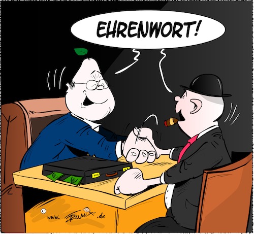 Cartoon: Apropos Ehrenwort ... (medium) by Trumix tagged schwarzgeldaffäre,strache,skandal,korruption,vorteilsnahme,video,fpö,österreich,bestechnung,schwarzgeldaffäre,strache,skandal,korruption,vorteilsnahme,video,fpö,österreich,bestechnung