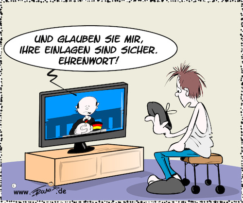 Cartoon: Einlagensicherung (medium) by Trumix tagged bankenkrise,einlagensicherung,bankencrash,toobigtofail,banken,deutschebank,blablabla,boni,steuergelder,bankenkrise,einlagensicherung,bankencrash,toobigtofail,banken,deutschebank,blablabla,boni,steuergelder