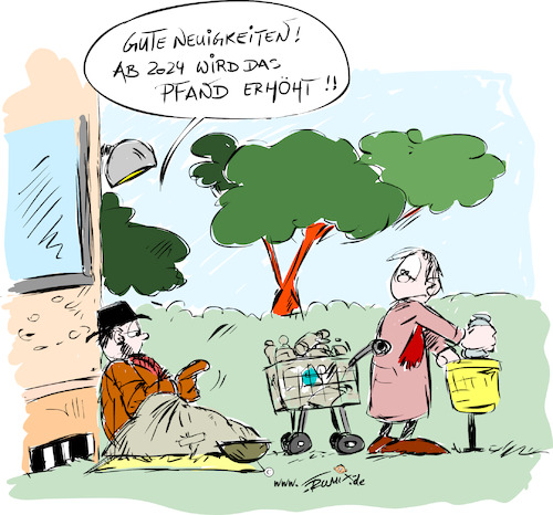 Cartoon: Pfanderhöhung (medium) by Trumix tagged pfand,pfandpreise,pfanderhoehung,einwegflaschen,mehrwegflaschen,ped,pfand,pfandpreise,pfanderhoehung,einwegflaschen,mehrwegflaschen,ped