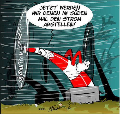 Cartoon: Strom abstellen (medium) by Trumix tagged netzbetreiber,badenwürttemberg,stromsparen,grundlastfähig,überlast,klima,windkraft,windkrafträder,ökostrom,netzbetreiber,badenwürttemberg,stromsparen,grundlastfähig,überlast,klima,windkraft,windkrafträder,ökostrom