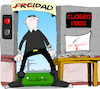 Cartoon: Freibad  Here we go again (small) by Trumix tagged freibad,sommer,obergrenze,hitzewelle