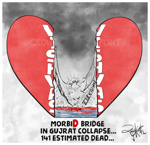 Cartoon: Editorial Cartoons (medium) by crowpoint tagged politics,india,judiciary,supreme,court,pollution,climate,change,delhi,corruption,football,messi,death,world,cup