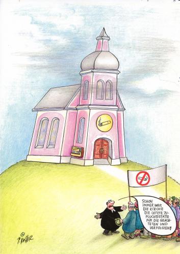 Cartoon: Raucherkirche (medium) by Petra Kaster tagged artenschutz,kirche,fitness,gesundheitsvorsorge,minderheitenschutz,raucher,nichtraucherschutz,gott,glaube,kirche,religion,bibel,raucher,rauchen,gesundheit,rauchverbot,verbote,verbot,außenseiter,hilfe,rettung,mitgliederschwund,mitglieder,anhängerschwund,anhänger,rekrutierung,minderheit,nichtraucherschutz,fitness,artenschutz,gesundheitsvorsorge