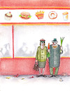 Cartoon: biosekte (small) by Petra Kaster tagged ernährung,lifestyle,vegan,vegetarisch,gesundheit,fitness,gastronomie,junkfood,konsum,glauben,ökologie,umwelt,naturschutz,tierwohl