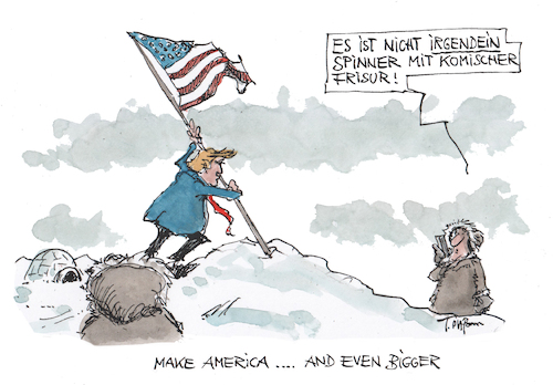 Cartoon: Es ist nicht irgendein (medium) by plassmann tagged trump,grönland,amerika