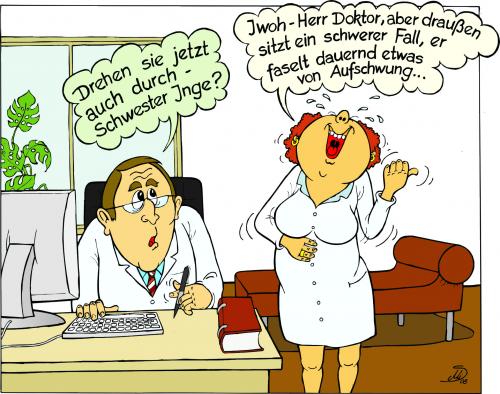 Cartoon: Hoffnungsloser Fall (medium) by MiS09 tagged aufschwung,abschwung,stillstand,rezession,therapie