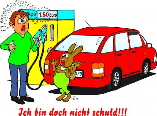 Tanken zu Ostern By MiS09 | Business Cartoon | TOONPOOL