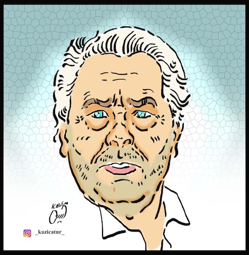 Cartoon: alain delon (medium) by Hossein Kazem tagged alain,delon