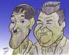 Cartoon: Laurel Hardy (small) by Hossein Kazem tagged laurel,hardy