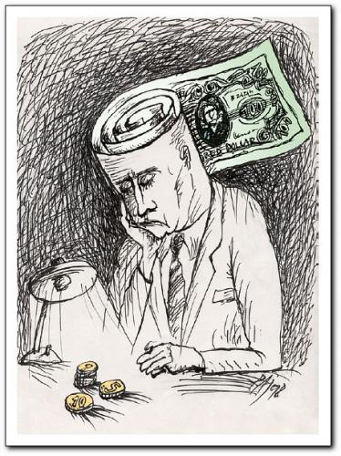 Cartoon: money (medium) by penapai tagged money,geld,ausbeutung,sparen,ausgeben,materialist,konsument,kapital,kapitalismus,marktwirtschaft,ersparnis,gier,habsucht,anhäufen,konsum,markt,wirtschaft,freie marktwirtschaft,geldwirtschaft,globalisierung,handel,industrialisierung,konsumgesellschaft,privateigentum,profit,selbstverwirklichung,wettbewerb,armut,reichtum,euro,dollar,geldanlage,freie