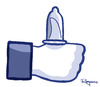 Cartoon: Like (small) by Marcelo Rampazzo tagged like facebook aids protection love life