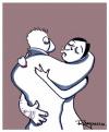 Cartoon: The hug (small) by Marcelo Rampazzo tagged the hug 