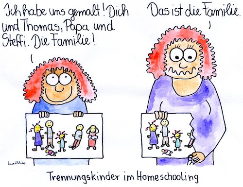 Cartoon: Trennungskinder im Homeschooling (medium) by Matthias Schlechta tagged covid,corona,lockdown,shutdown,homeschooling,heimunterricht,schule,familie,kinder,trennung,scheidung,eltern,kind,betreuung,umgang,notbetreuung,patchworkfamilie,unterricht,grundschule,trennungskind,scheidungskind,covid,corona,lockdown,shutdown,homeschooling,heimunterricht,schule,familie,kinder,trennung,scheidung,eltern,kind,betreuung,umgang,notbetreuung,patchworkfamilie,unterricht,grundschule,trennungskind,scheidungskind