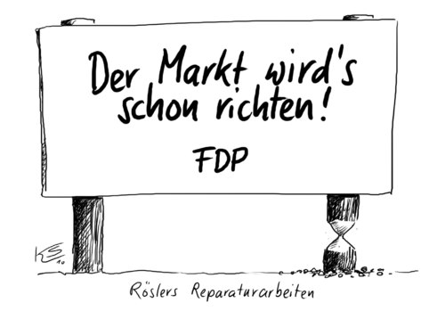 Cartoon: Reparatur (medium) by Stuttmann tagged fdp,rösler,gesundheitssystem,fdp,rösler,gesundheitssystem,gesundheit