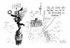 Cartoon: Goldelse (small) by Stuttmann tagged obama president usa besuch visit germany brandenburg gate