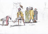 Cartoon: Arschtrittwettbewerb (small) by tobelix tagged clochard,stress,arschtrittwettbewerb,tobelix