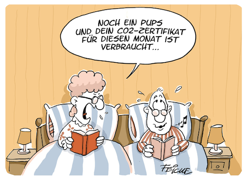 Cartoon: CO2 Zertifikat (medium) by FEICKE tagged umwelt,co2,steuer,umwelt,co2,steuer