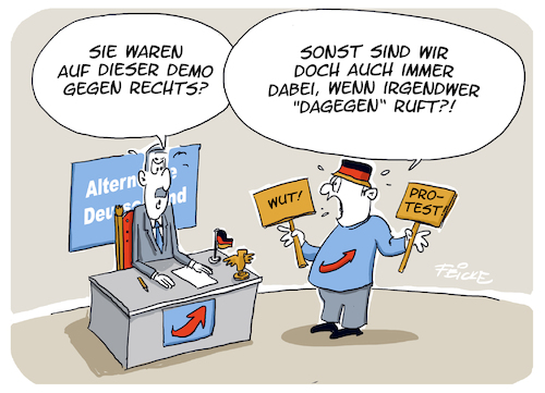 Cartoon: Demo gegen rechts (medium) by FEICKE tagged demokratie,rechtsextremismus,rechtsextrem,rechtsradikal,rechts,protest,demo,demonstration,zeichen,partei,nie,wieder,wehret,den,anfängen,afd,alternative,für,deutschland,demokratie,rechtsextremismus,rechtsextrem,rechtsradikal,rechts,protest,demo,demonstration,zeichen,partei,nie,wieder,wehret,den,anfängen,afd,alternative,für,deutschland