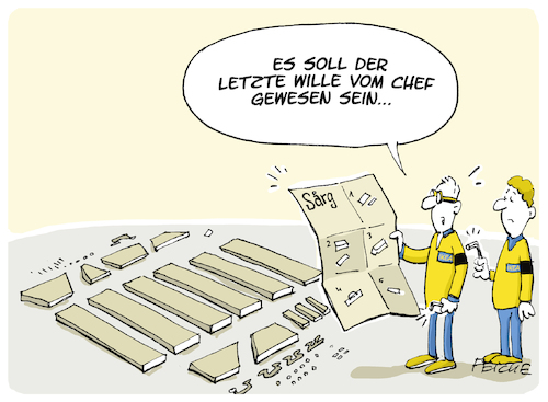 Ikea gründer verstorben By FEICKE | Business Cartoon | TOONPOOL