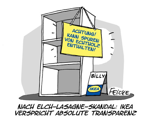 Cartoon: IKEA schon wieder (medium) by FEICKE tagged speisen,essen,lebensmittel,fleisch,vermengung,hersteller,schutz,verbraucher,lasagne,elch,ikea,pferd,schwein,skandal,frikadellen,kötbullar,ikea,elch,lasagne,kötbullar,frikadellen,skandal,schwein,pferd,fleisch,lebensmittel,hersteller,vermengung,essen,speisen,verbraucher,schutz