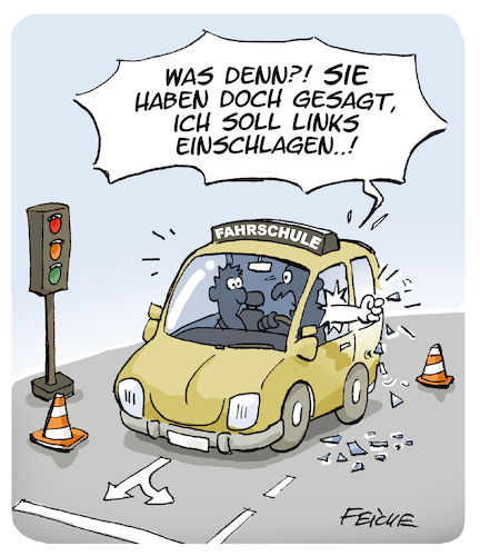 Links einschlagen