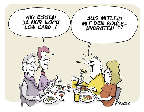 Cartoon: Low carb (medium) by FEICKE tagged diät,low,carb,kohlenhydrate,abnehmen,gesundheit,essen,speisen,fitness,wellness,diät,low,carb,kohlenhydrate,abnehmen,gesundheit,essen,speisen,fitness,wellness