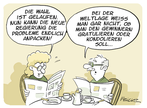 Cartoon: Nach der Wahl - Kondolenz (medium) by FEICKE tagged bundestag,parlament,wahl,politik,parteien,demokratie,bundestag,parlament,wahl,politik,parteien,demokratie