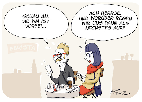 Cartoon: Nächste Empörung (medium) by FEICKE tagged wm,katar,2022,bashing,skandalisierung,protest,boykott,gutmensch,sozial,politisch,korrekt,wm,katar,2022,bashing,skandalisierung,protest,boykott,gutmensch,sozial,politisch,korrekt