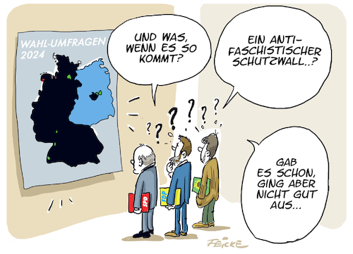 Cartoon: Schutzwall Landtagswahlen Osten (medium) by FEICKE tagged thüringen,sachsen,anhalt,wahlen,schutzwall,spd,grüne,afd,landtag,thüringen,sachsen,anhalt,wahlen,schutzwall,spd,grüne,afd,landtag