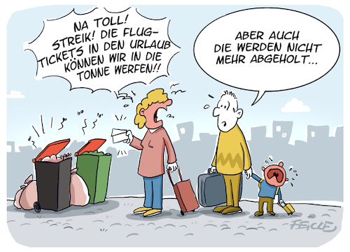 Streik Flughafen und Stadtreinig