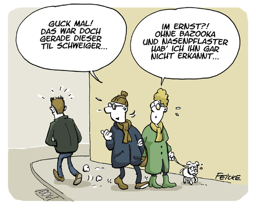 Cartoon: Tatort mit Til IV (medium) by FEICKE tagged action,schweigen,til,serie,krimi,tv,fernsehen,ard,erste,das,tatort,tatort,das,erste,ard,fernsehen,tv,krimi,serie,til,schweigen,action