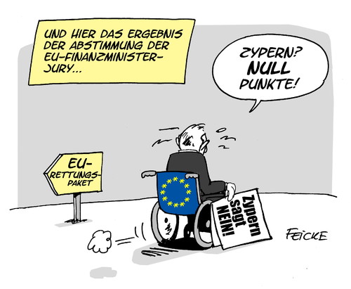 Cartoon: Zypern Null Punkte (medium) by FEICKE tagged schäuble,finanzminister,bank,eu,europa,europäische,union,fiskalpakt,rettungsschirm,zypern,auflage,zwangsabgabe,nein,parlament,einlage,zahlung,schäuble,finanzminister,bank,eu,europa,europäische,union,fiskalpakt,rettungsschirm,zypern,auflage,zwangsabgabe,nein,parlament,einlage,zahlung