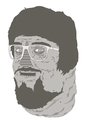 Cartoon: a friend (small) by jannis tagged portrait