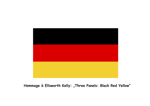 Cartoon: Hommage a Ellsworth Kelly (medium) by Erwin Pischel tagged ellsworth,kelly,hard,edge,primärfarben,rot,gelb,blau,quadrat,farbfeldmalerei,maler,bildhauer,nachkriegsmoderne,praemium,imperiale,national,medal,of,arts,red,yellow,blue,painter,pischel